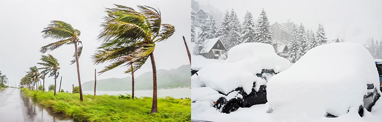 台風が多い地域や多雪地域に最適