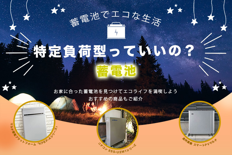 蓄電池、特定負荷型はいいの？