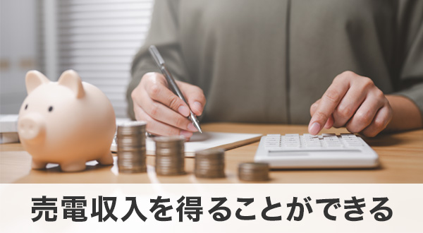 売電収入を得ることができる
