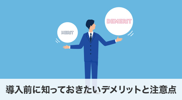 導入前に知っておきたいデメリットと注意点