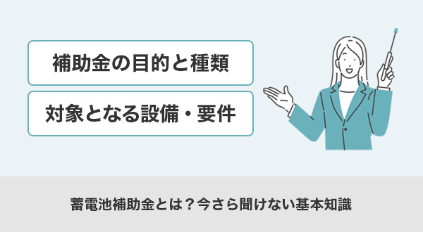 蓄電池補助金とは？今さら聞けない基本知識