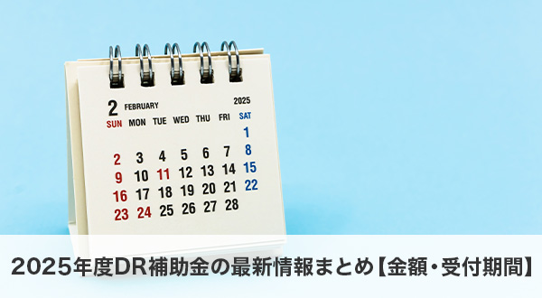 2025年度DR補助金の最新情報まとめ【金額・受付期間】