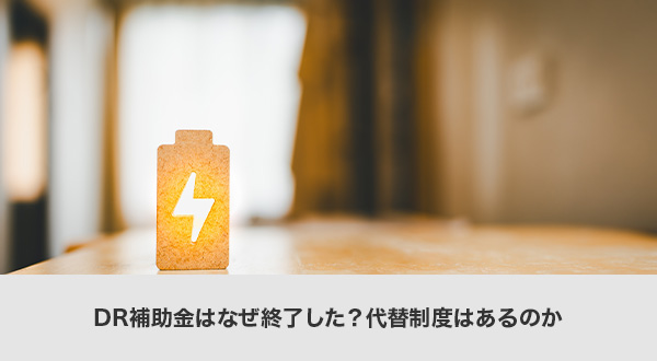 DR補助金はなぜ終了した？代替制度はあるのか