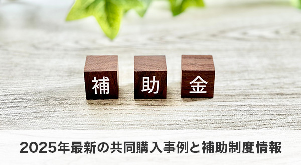 2025年最新の共同購入事例と補助制度情報